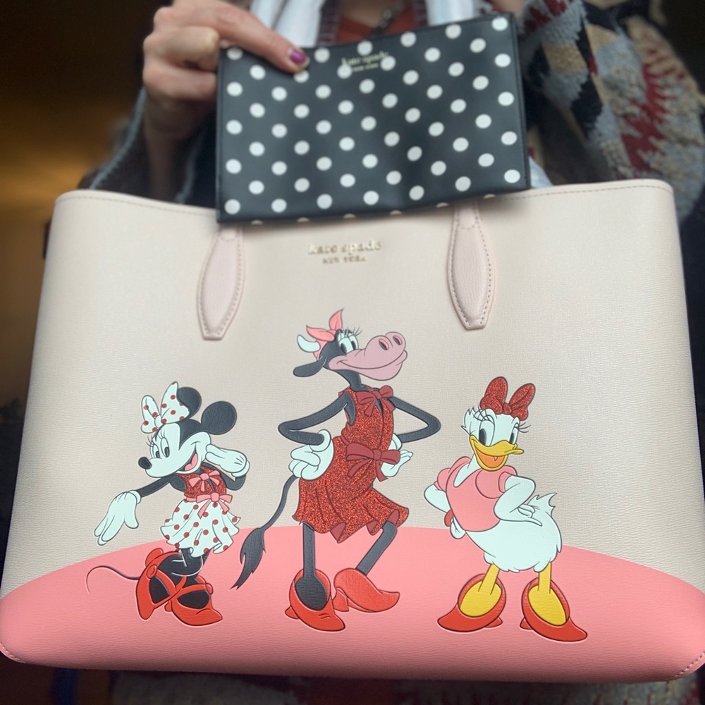 Auth. Kate Spade leather Minnie L.ed tote/Wristlet - Picture 4 of 16